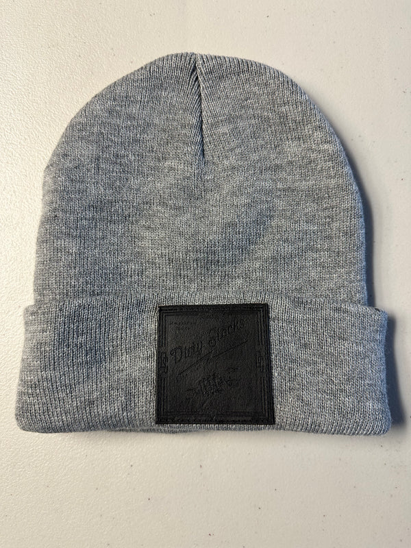 Square leather beanie