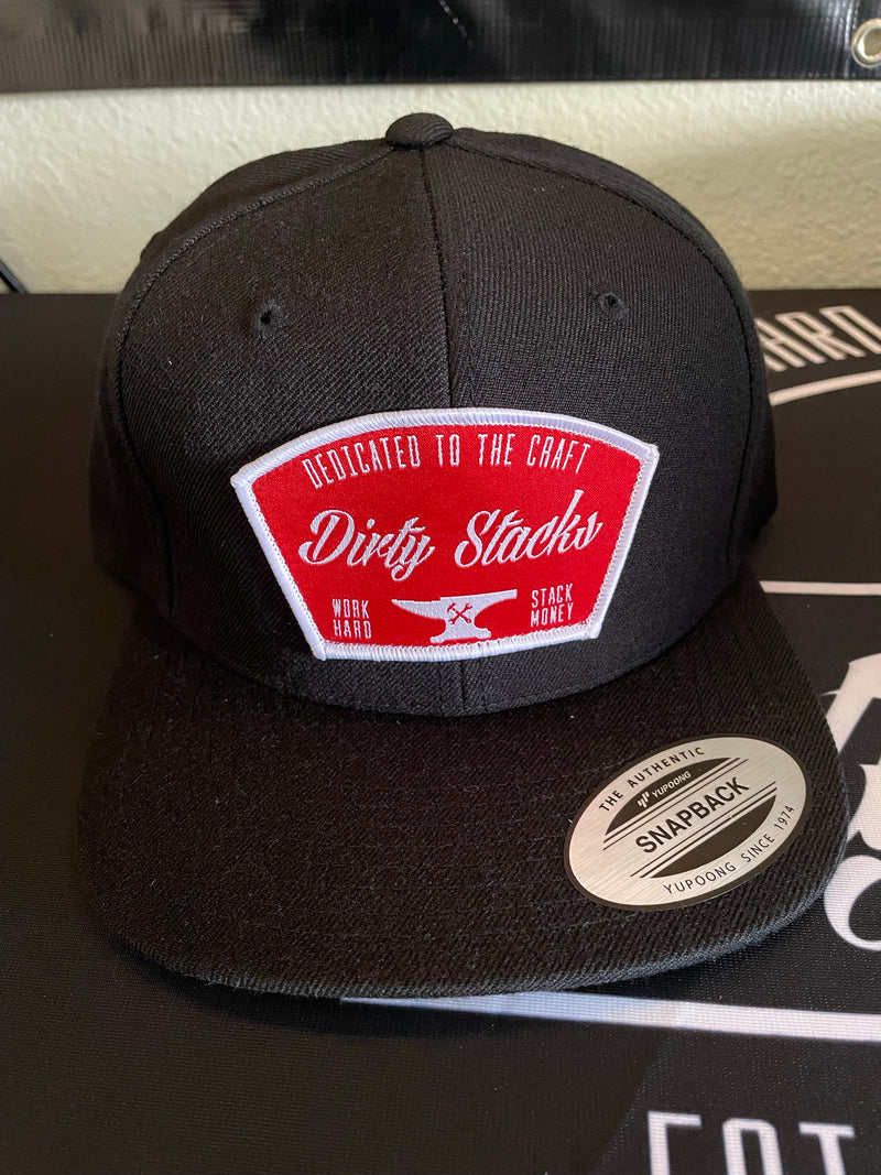 Dirty Stacks “Anvil” SnapBack Red/White