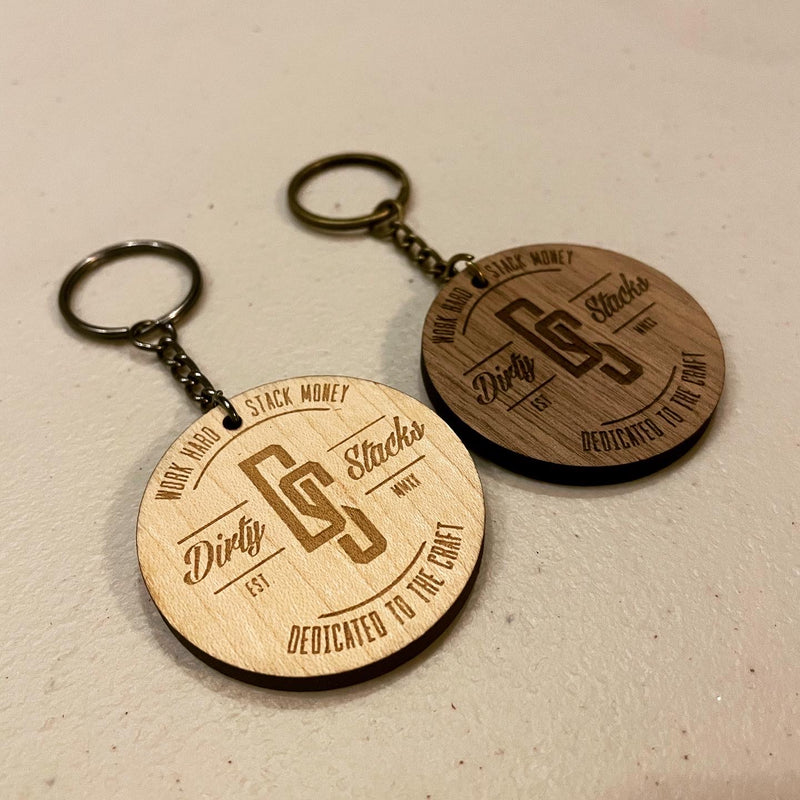 Dirty Stacks Maple/Walnut Keychains