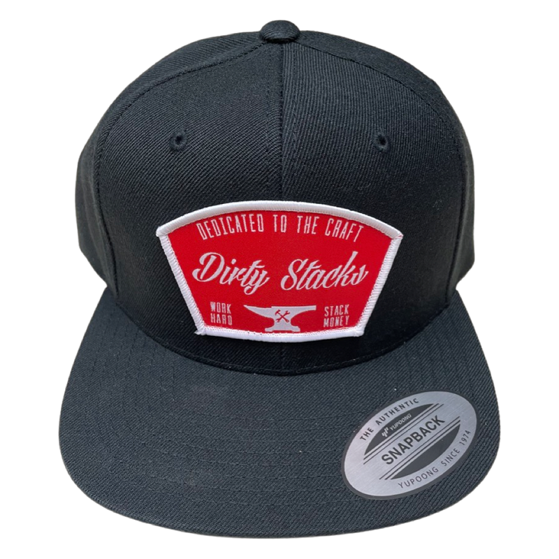 Dirty Stacks “Anvil” SnapBack Red/White